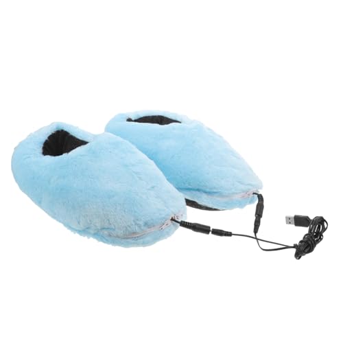 NOLITOY USB Beheizbare Hausschuhe mit Weichem Innenfutter Wiederverwendbare Fußwärmer für Kalte Füße Schnelles Aufheizen USB powered Fußheizung für Büro Zuhause und Geschenk Winter von NOLITOY