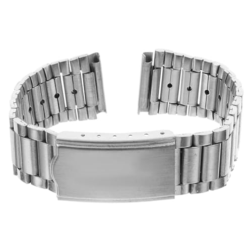 NOLITOY Uhrarmband Ersatz Armband Herren Damen Metall Uhrenarmband Flachverschluss Komfortabel Langlebig Stilvoll für Alltag und von NOLITOY