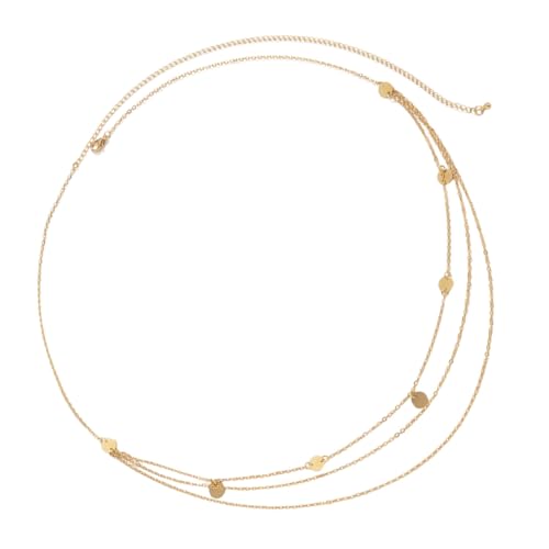 NOLITOY Verstellbare Taillenkette Gold Körperkette Bauchkette Damen Sommer Beach Schmuck Elegant Einstellbar Für Party Festival Nachtclub Geschenk von NOLITOY