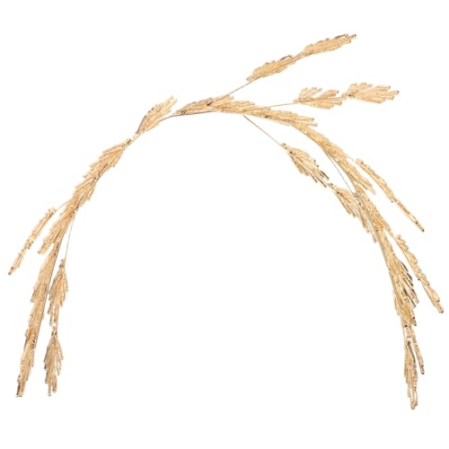 NOLITOY Verstellbare Vintage Blattkrone aus Legierung für Braut Eleganter Goldfarbener Haarschmuck mit Einstellbarem Kopfumfang für Hochzeit Party Ball und Festliche Anlässe von NOLITOY