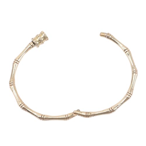 NOLITOY Vintage Bambus Knoten Armreif aus Reinem Kupfer Offener Damen Armreifen Schmuck Hautfreundlich und Verstellbar für Geburtstag Weihnachten und Besondere Anlässe von NOLITOY