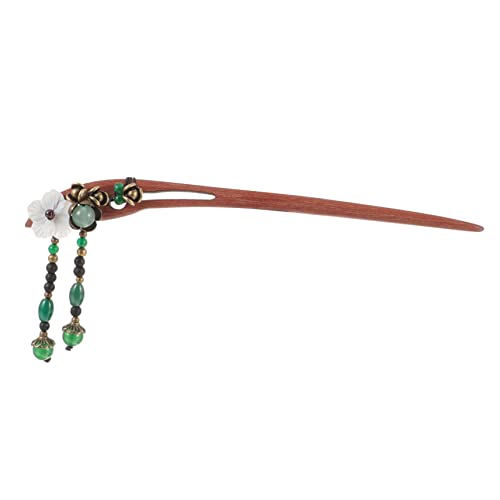 NOLITOY Chinesische Haarnadel Rotes Sandelholz Haarstab Quaste Haarspange Für Frauen Haarnadel Für Besondere Anlässe von NOLITOY