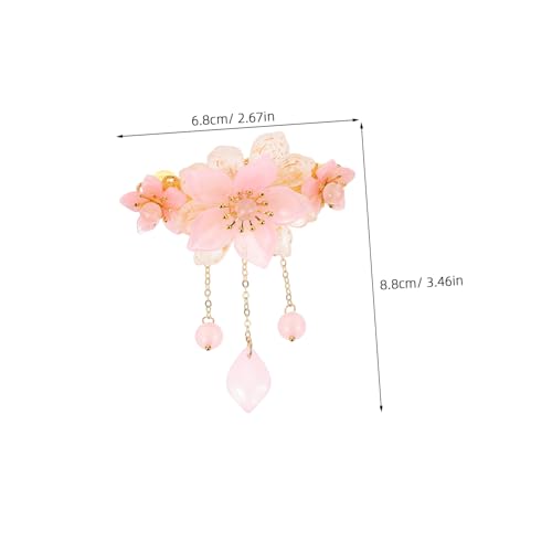 NOLITOY Vintage Chinesischer Haarklammer mit Quaste Rutschfester Frühling Clip Retro Haarschmuck für Frauen Halbhoch Steckfrisur Traditionelles Hanfu Zubehör für Hochzeit Party Alltag von NOLITOY