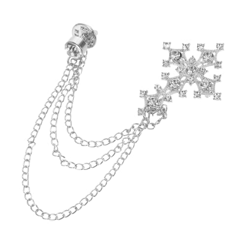 NOLITOY Vintage Cross Tassel Brooch Pin mit Strassbesatz Punk Style Metall Anstecknadel für Mantel Pullover Schal Vielseitige Modebrosche für Damen Schmuck Accessoire von NOLITOY
