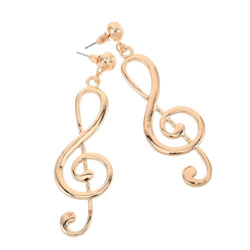 NOLITOY Vintage Musiknoten Ohrhänger Damen Extravaganter Retro Schmuck Kreative Noten Design Für Alltag Party Stilvolle Kunstvolle Ohrstecker Gold von NOLITOY