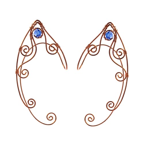 NOLITOY Vintage Ohrclips für Damen Handgefertigte nicht Durchbohrte Elfen ohrringe Ohrmanschetten mit Ohrform design Eleganter Schmuck für Party Hochzeit Alltag von NOLITOY