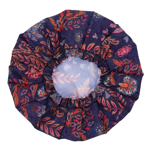 NOLITOY Wasserdichte Doppellagige Oxford baumwoll Duschhaube für Herren Langlebige Badekappe mit Kreativem Muster Geeignet für Langes Lockiges Haar Vielseitig als Bade Gesichtshaube von NOLITOY