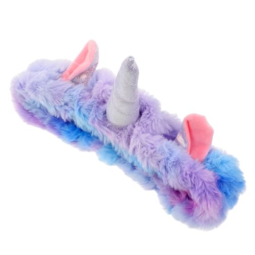 NOLITOY Weiches Elastisches Damen Haarband mit Niedlichem Einhorn design Komfortabel und Schonend für Gesichtspflege Spa Yoga und Partys Langlebiges Stirnband in Regenbogenlila für Alltag von NOLITOY