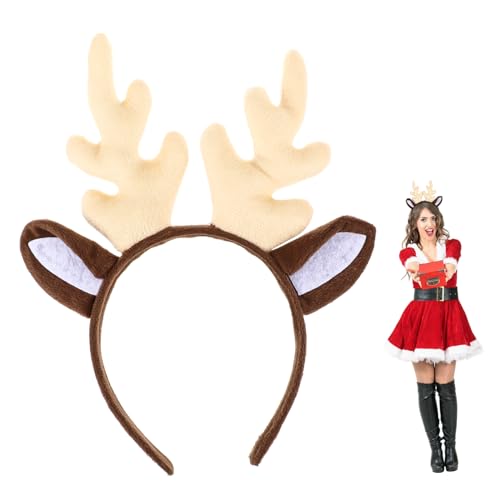 NOLITOY Weihnachtlicher Antler Haarreif Robustes Stirnband Für Erwachsene Für Festliche Anlässe Leicht Und Komfortabel Mit Liebevollen Xmas-elementen Nicht Verformbar von NOLITOY