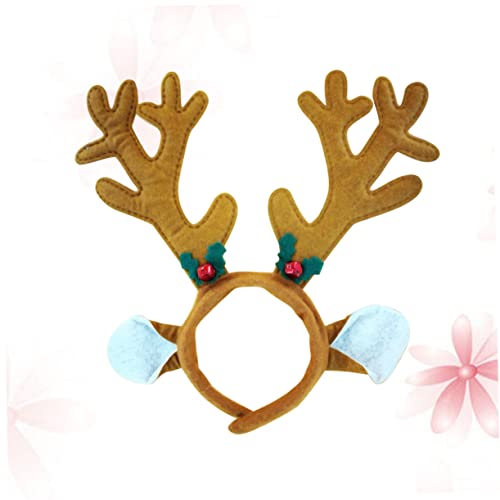 NOLITOY Weihnachtliches Stirnband Mit Großen Geweihen Und Glocke Festliche Haaraccessoires Für Zu Weihnachten Ideales Haarschmuck Für Feiern Und Karneval von NOLITOY