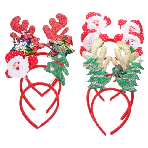 NOLITOY 8stücke Weihnachts-stirnbänder Für Junge Mädchen Süße Party-haaraccessoires Mit Weihnachtsmann Schneemann Und Rentier-design Für Weihnachtsfeiern Und Festliche Anlässe von NOLITOY