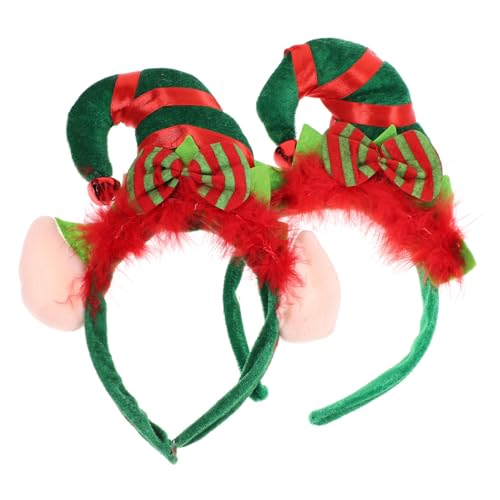 NOLITOY Weihnachts Hut Haarreif Mit Federn Rotes Weihnachtsdeko Kopfschmuck Für Ideale Haaraccessoires Für Partys Und Festliche Anlässe von NOLITOY