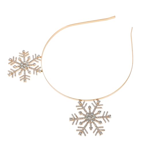 NOLITOY Weihnachts-schneeflocken-haarband Mit Strass Dekoratives Festtags-stirnband Für Frauen Für Cosplay Und Feierlichkeiten Weihnachts-haaraccessoires von NOLITOY