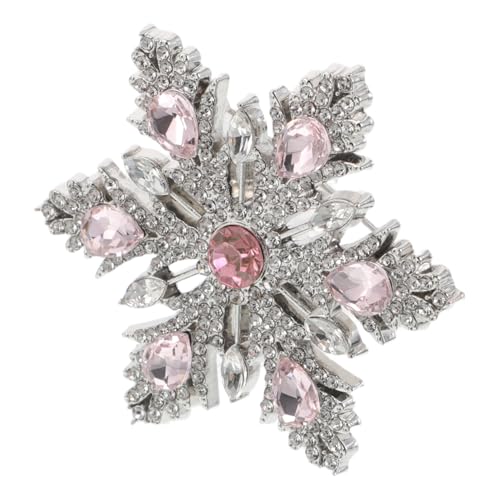 NOLITOY Weihnachtsbrosche Schneeflocke Strassbesetzt Leicht Vielseitig Damen Herren Anstecknadel Für Jacken Mäntel Pullover Festliche Kleidung Zubehör von NOLITOY