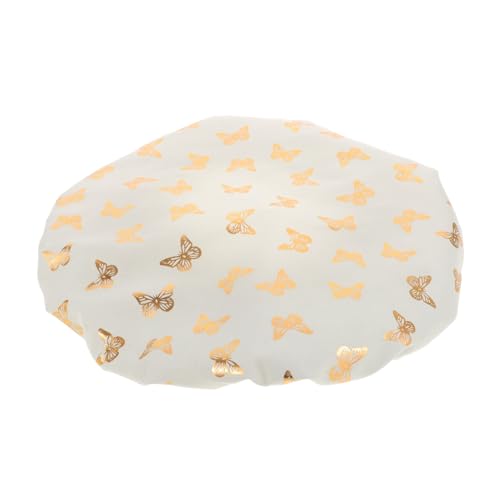 NOLITOY Wiederverwendbare Duschhaube Damen Doppel Lagig Elastisch Extra Groß für Lange Haare Schützt Vollständig vor Nässe Bequemer Sitz Modisches Design für Bad und Küche von NOLITOY