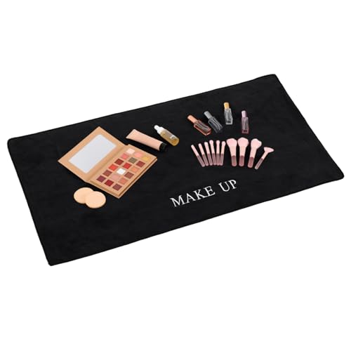 NOLITOY Wiederverwendbare Schminkmatte für Make-up, Schreibtisch, weicher Stoffschutz für Schminktisch, rutschfest und leicht zu reinigen, für Zuhause, elegantes Design von NOLITOY