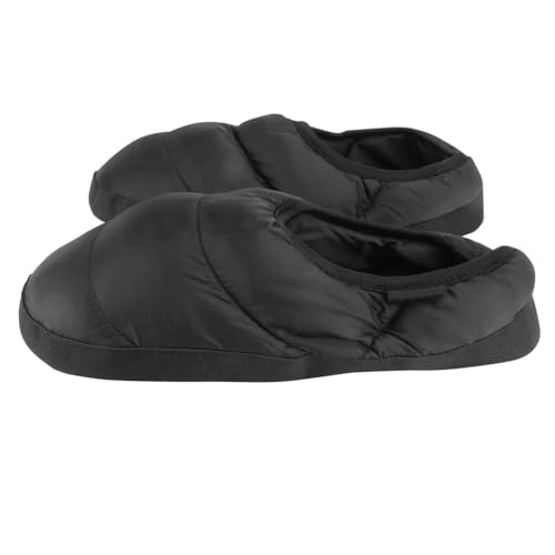 NOLITOY Winter Damen Herren Hausschuhe mit Flacher Rutschfester Sohle Warme Leichte Innen slipper für Hotel und Zuhause Bequem und Langlebig für Herbst und Winter Schwarz von NOLITOY