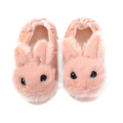 NOLITOY Winter Hausschuhe Kaninchenform Kuschelige Rutschfeste Baumwollpantoffeln Weiche Warme Indoor Slippers Für Zuhause Kindergarten Schule von NOLITOY