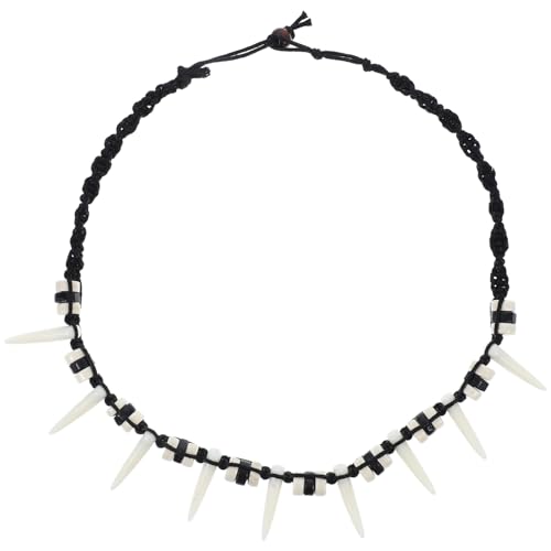 NOLITOY Zahn-anhänger Aus Wolfskette Für Damen Und Herren Halskette Mit Künstlichem Wolfszahn Stilvoller Schmuck Für Erwachsene Boho Stil Anhänger Für Herren Und Damen von NOLITOY