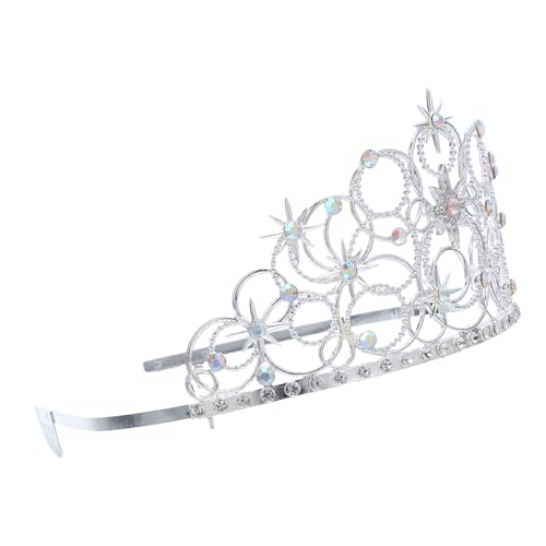 NOLITOY Zinklegierung Stern Haarschmuck mit Strasssteinen Leichte Robuste Krone mit Seitlichen Kämmen Komfortables Sicheres Headpiece für Braut Party und Show Modisches Hochzeitselement von NOLITOY