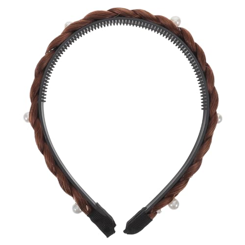 NOLITOY Zopf-Stirnband Geflochtenes Haarband Synthetisch Elastisch Dehnbar Geflochten Grobes Haar Haarteil Elastisch Elegantes Styling-Accessoire Für Mädchen Frauen Damen von NOLITOY