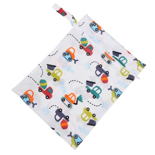 NOLITOY wasserdichte Windeltasche mit Karomuster Leichte Langlebige Stoffnässtasche für Neugeborene Großer Organizer für Outdoor und Kindergarten Wiederverwendbar Praktische von NOLITOY