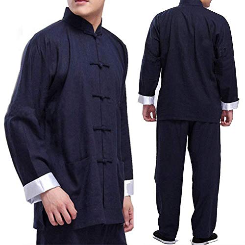 NOLLY Taichi Bruce Lee Vintage Chinesische Flügel Chun Kung Fu Uniform Baumwolle Seide Kampfkunst Tai Chi Anzüge,XXXL von NOLLY