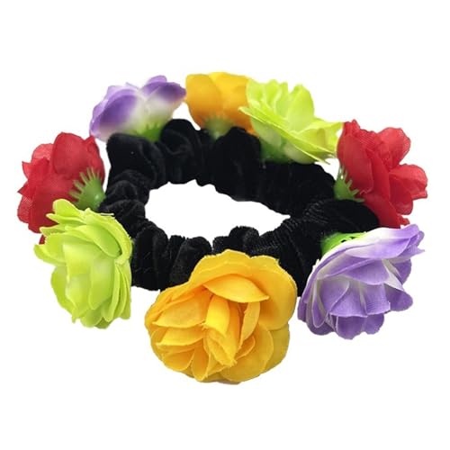 Große künstliche Blumen-Haargummis für Damen, elastisch, Pferdeschwanz-Halter, modisch, französisches Haarband Große künstliche Blumen-Haargummis für Damen, elastisch, Pferdeschwanz-Halter, modisch, französisches Haarband von NOLOWY