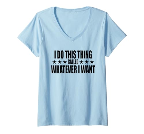Damen ICH Mache Dieses Ding NAMENS WIE AUCH Immer ICH Will T-Shirt mit V-Ausschnitt von NONCONFORMIST TEES