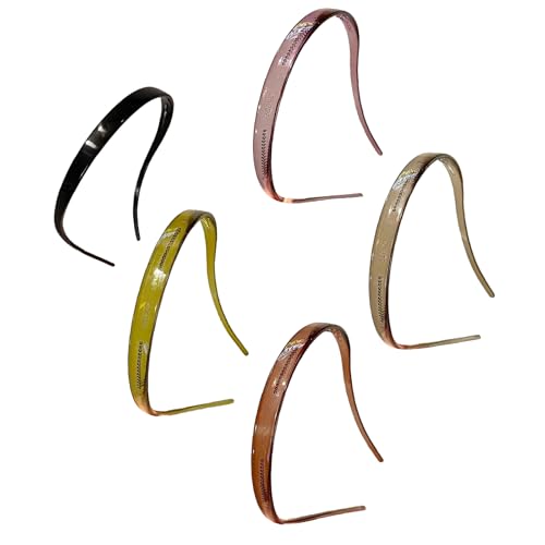 5 Stück Kamm-Haarbänder für Frauen, dünnes Stirnband für Brille, bequeme Haarbänder, modische Stirnbänder von NONGYU