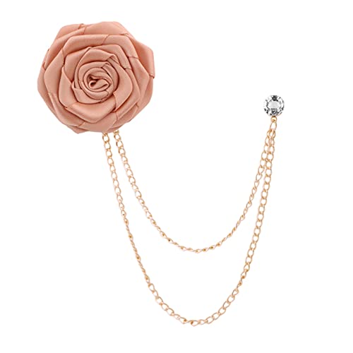 Brautpaar Hochzeit Brosche Stoff Kunst Handgemachte Rose Blume Brosche Anstecknadel Abzeichen Kette Herren Anzug Zubehör, Flower 4cm, Stoff und Legierung Brautpaar Hochzeit Brosche Stoff Kunst Handgemachte Rose Blume Brosche Anstecknadel Abzeichen Kette Herren Anzug Zubehör, Flower 4cm, Stoff und Legierung von NONGYU