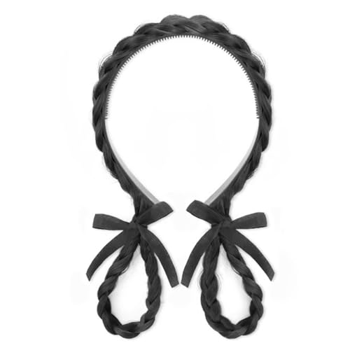 Charm Bunnies Ohr-Haarband, geflochten, Uni, modischer Kopfschmuck für Freizeitausflüge von NONGYU