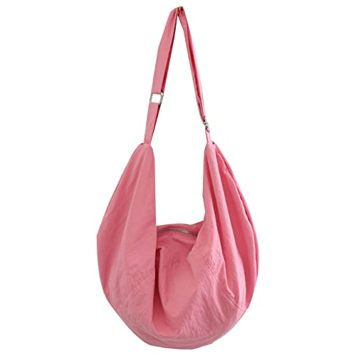 Damentasche, Umhängetasche, lässig, Federn, Nylon, große Kapazität, Knödel, einfach, solide, Einkaufstasche, Damen-Umhängetasche, a von NONGYU