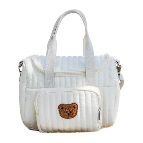 Modische Umstandstasche Einzelne Schultertasche Organizer zum Tragen Tragbare Handtasche für vielbeschäftigte Eltern Multifunktionale Windel, Einzelner Bär von NONGYU