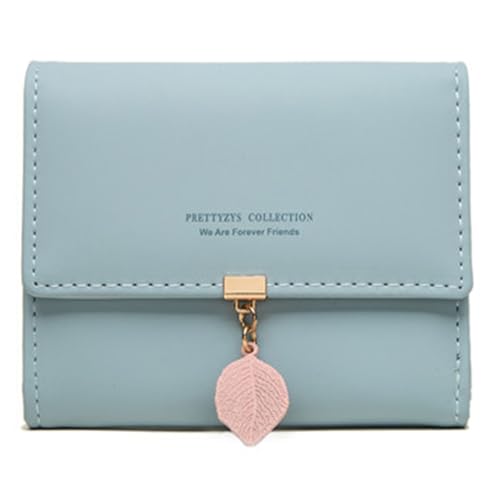 NONGYU Dreifach gefaltete Geldbörse für Ausweis, Kreditkarten, Bankkarten, Bargeld, Damen, Mädchen, Studenten, kurze Münzgeldbörse, Clutch, mehrere Steckplätze, hellblau, 11.5*9.5*2.5cm NONGYU Dreifach gefaltete Geldbörse für Ausweis, Kreditkarten, Bankkarten, Bargeld, Damen, Mädchen, Studenten, kurze Münzgeldbörse, Clutch, mehrere Steckplätze, hellblau, 11.5*9.5*2.5cm von NONGYU