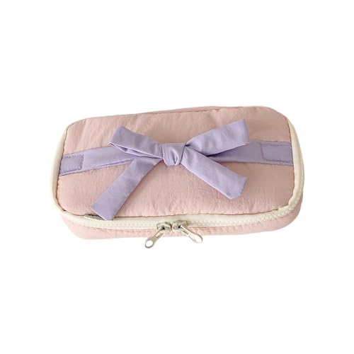 NONGYU Federmäppchen mit hoher Kapazität, Reißverschluss, Mehrzweck-Bleistift-Organizer, Reise-Kosmetiktasche für Studenten, Frauen, weiches Polyester-Baumwoll-Stift-Organizer, B von NONGYU