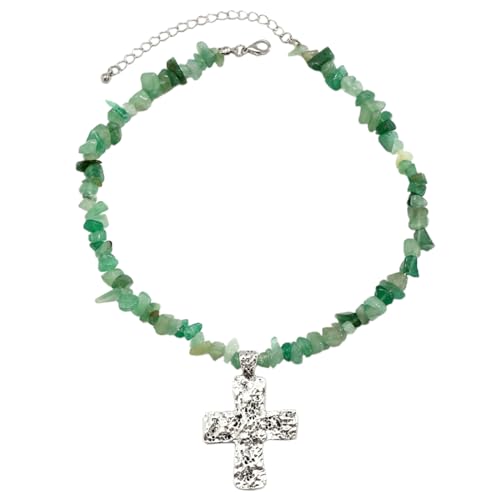 NONGYU Unregelmäßige Steinkette, Gothic-Anhänger, Schlüsselbeinkette, einzigartiger Schmuck, Naturstein-Halskette, Schmuck, unregelmäßiger Anhänger, Choker für Damen und Herren von NONGYU