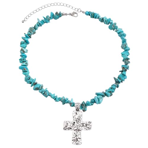 NONGYU Unregelmäßige Steinkette, Gothic-Anhänger, Schlüsselbeinkette, einzigartiger Schmuck, Naturstein-Halskette, Schmuck, unregelmäßiger Anhänger, Choker für Damen und Herren von NONGYU