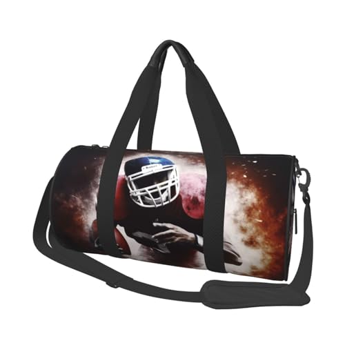 American Football Reisetasche für Männer und Frauen, Sport, Turnbeutel, faltbar, Wochenendtasche, Handgepäck, Übernachtungstasche, für Reisen, Schwimmen, Basketball, American Football, Einheitsgröße von NONHAI