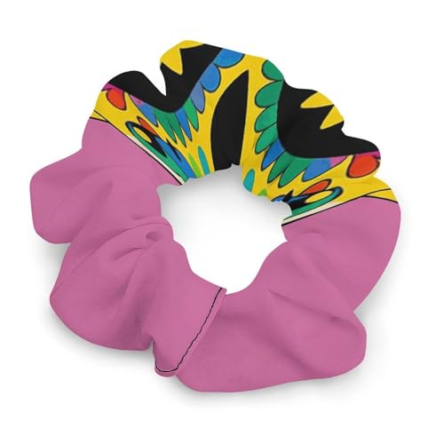 Haargummis Großer Darm Haarring Frauen Anmut Fettdarm Elastizität Kopf Seil Mexikanische Bunte Schädel Haarbänder für Frauen Pferdeschwanz Haargummis Haarschmuck von NONHAI