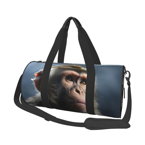 Monkey Reisetasche für Herren und Damen, Sport, Turnbeutel, faltbar, Wochenendtasche, Handgepäck, Übernachtungstasche, für Reisen, Schwimmen, Basketball, affe, Einheitsgröße von NONHAI