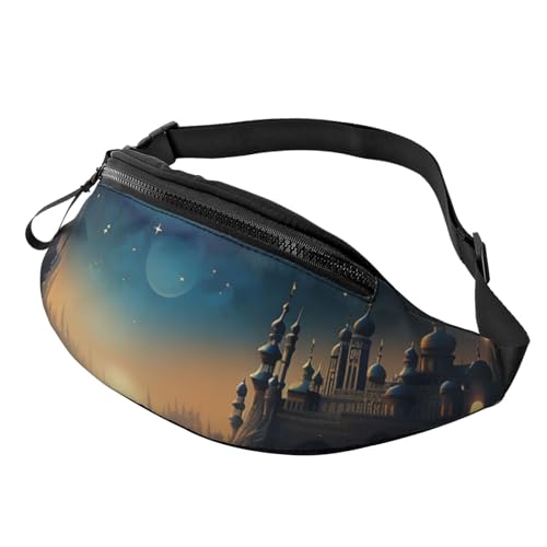 Moon Star Night Bauchtasche für Damen und Herren, verstellbarer Gürtel, lässige Brusttasche, Bauchtasche für Reisen, Sport, Laufen, Wandern, Hüfttaschen, Moon Star Night, Einheitsgröße von NONHAI