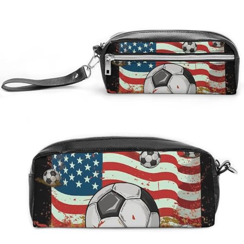 NONHAI Federmäppchen, Motiv: Fußball-Flagge der USA, große Kapazität, Federmäppchen, Kosmetiktasche für Männer und Frauen, Stifttasche für Bürobedarf, Stil, 20 x 10 x 5,5 cm, Stil:, 20*10*5.5cm NONHAI Federmäppchen, Motiv: Fußball-Flagge der USA, große Kapazität, Federmäppchen, Kosmetiktasche für Männer und Frauen, Stifttasche für Bürobedarf, Stil, 20 x 10 x 5,5 cm, Stil:, 20*10*5.5cm von NONHAI