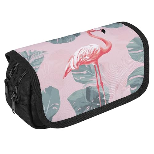 NONHAI Federmäppchen, Sommer, Flamingo, Palmblätter, tragbares Federmäppchen, Schreibtisch-Organizer, Marker, Stifteetui, Doppel-Reißverschluss, Aufbewahrungstasche, Stil, Einheitsgröße, Stil:, NONHAI Federmäppchen, Sommer, Flamingo, Palmblätter, tragbares Federmäppchen, Schreibtisch-Organizer, Marker, Stifteetui, Doppel-Reißverschluss, Aufbewahrungstasche, Stil, Einheitsgröße, Stil:, von NONHAI