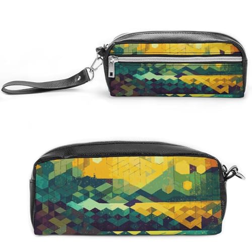 NONHAI Federmäppchen, glänzend, sechseckig, Make-up-Tasche, großes Fassungsvermögen, Kosmetiktasche für Männer und Frauen, Stifttasche für Bürobedarf, Stil, 20 x 10 x 5,5 cm, Stil:, 20*10*5.5cm von NONHAI