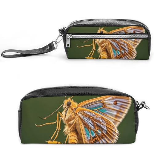 NONHAI Federmäppchen, schöne Mottenflügel, Make-up-Tasche, großes Fassungsvermögen, Bleistiftbox, Kosmetiktasche für Männer und Frauen, Stifte-Tasche für Bürobedarf, Stil, 20 x 10 x 5,5 cm, Stil:, von NONHAI