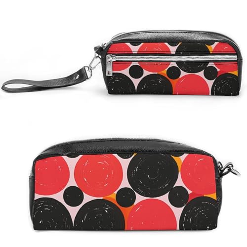 NONHAI Federmäppchen für Männer und Frauen, Make-up-Tasche, große Kapazität, Bleistiftbox, Kosmetiktasche, schwarz, gepunktet, Bleistifttasche für Bürobedarf, Stil:, 20*10*5.5cm von NONHAI