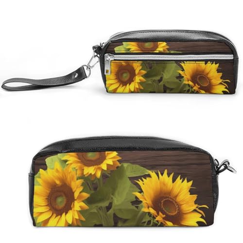 NONHAI Federmäppchen für Männer und Frauen, Make-up-Tasche, großes Fassungsvermögen, Kosmetiktasche, Sonnenblume, Pflanze, Federmäppchen für Bürobedarf, Stil:, 20*10*5.5cm NONHAI Federmäppchen für Männer und Frauen, Make-up-Tasche, großes Fassungsvermögen, Kosmetiktasche, Sonnenblume, Pflanze, Federmäppchen für Bürobedarf, Stil:, 20*10*5.5cm von NONHAI