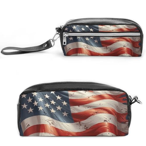 NONHAI Federmäppchen für Männer und Frauen, Make-up-Tasche, großes Fassungsvermögen, Kosmetiktasche, Sterne und Streifen, Federmäppchen für Bürobedarf, Stil:, 20*10*5.5cm NONHAI Federmäppchen für Männer und Frauen, Make-up-Tasche, großes Fassungsvermögen, Kosmetiktasche, Sterne und Streifen, Federmäppchen für Bürobedarf, Stil:, 20*10*5.5cm von NONHAI