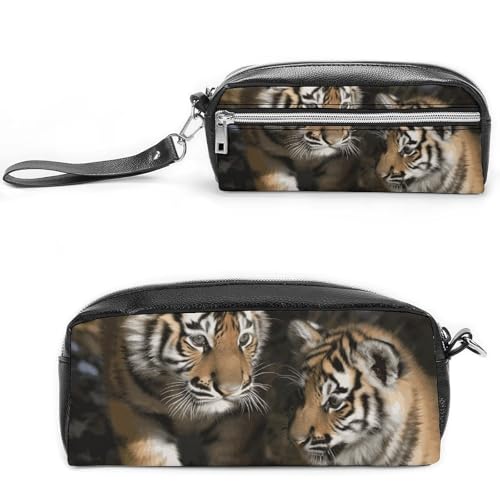 NONHAI Federmäppchen für Männer und Frauen, Make-up-Tasche, großes Fassungsvermögen, Kosmetiktasche, sibirischer Tiger, Federmäppchen für Bürobedarf, Stil:, 20*10*5.5cm von NONHAI